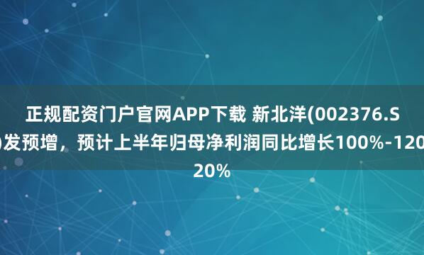 正规配资门户官网APP下载 新北洋(002376.SZ)发预增，预计上半年归母净利润同比增长100%-120%