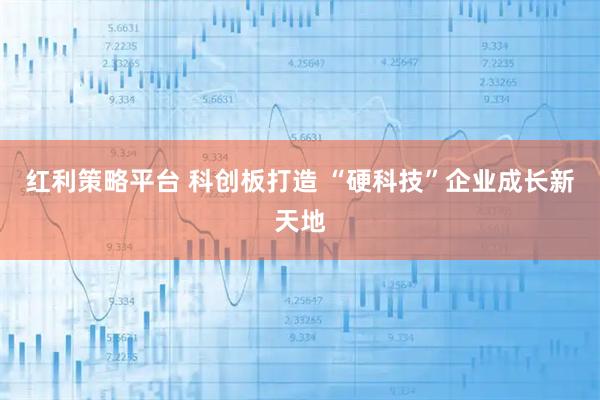 红利策略平台 科创板打造 “硬科技”企业成长新天地