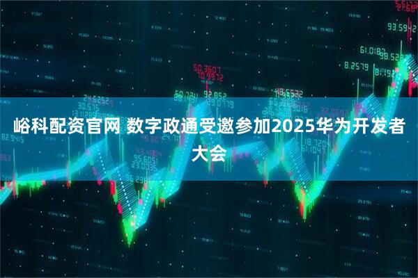 峪科配资官网 数字政通受邀参加2025华为开发者大会