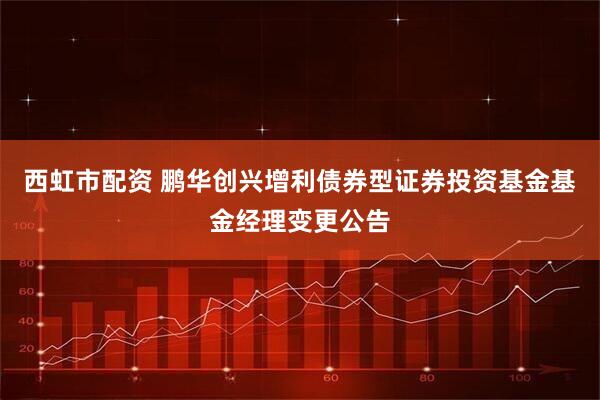西虹市配资 鹏华创兴增利债券型证券投资基金基金经理变更公告