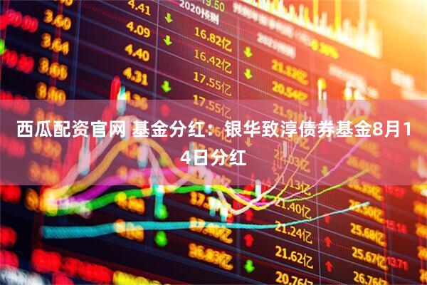 西瓜配资官网 基金分红:银华致淳债券基金8月14日分红
